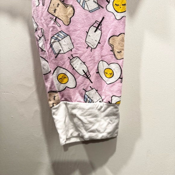 Little Sleepies Womens Pajama Set Pink Breakfast Buddies Large Bamboo - Picture 15 of 16